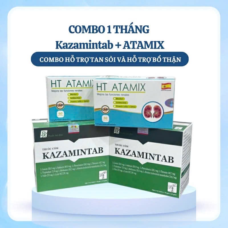 Combo sau tán sỏi Atamix + Kazamintab