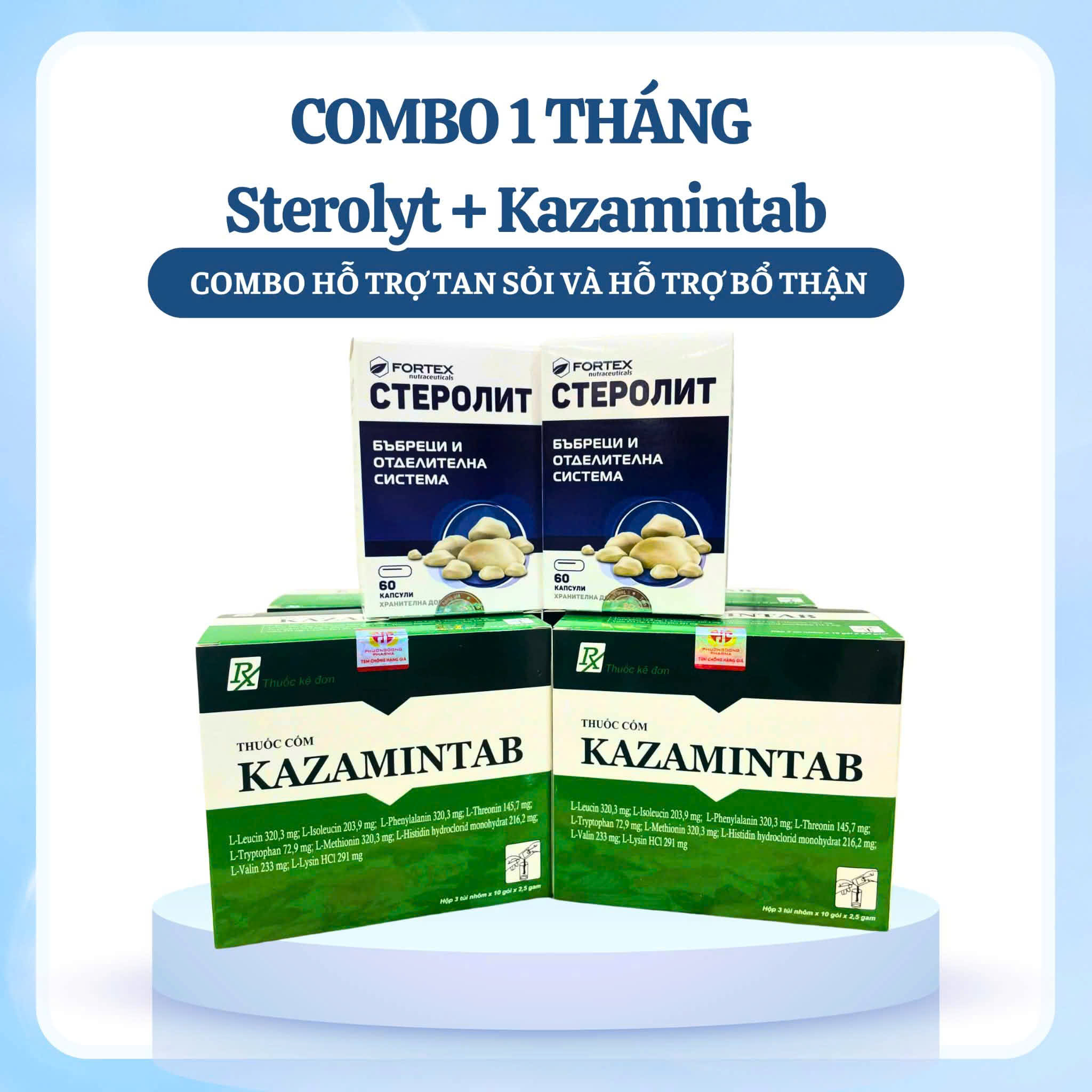 Combo kép hỗ trợ tan sỏi và bổ thận